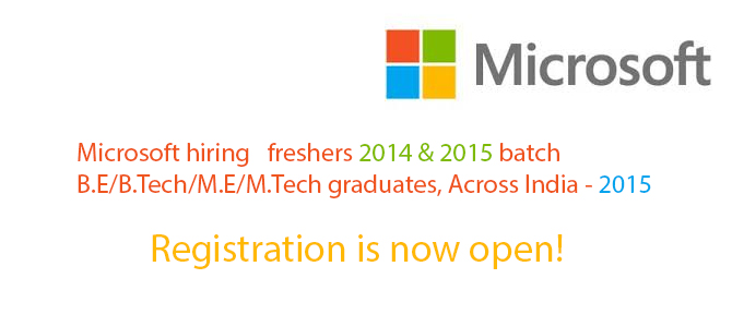 Jobs at microsoft india for freshers